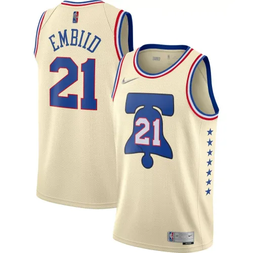 Camiseta Swingman de los Philadelphia 76ers para hombre, de Joel Embiid, #21, Nike 2021 - Edición «Earned»