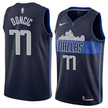 Men's Dallas Mavericks Luka Doncic #77 Navy Swingman Jersey
