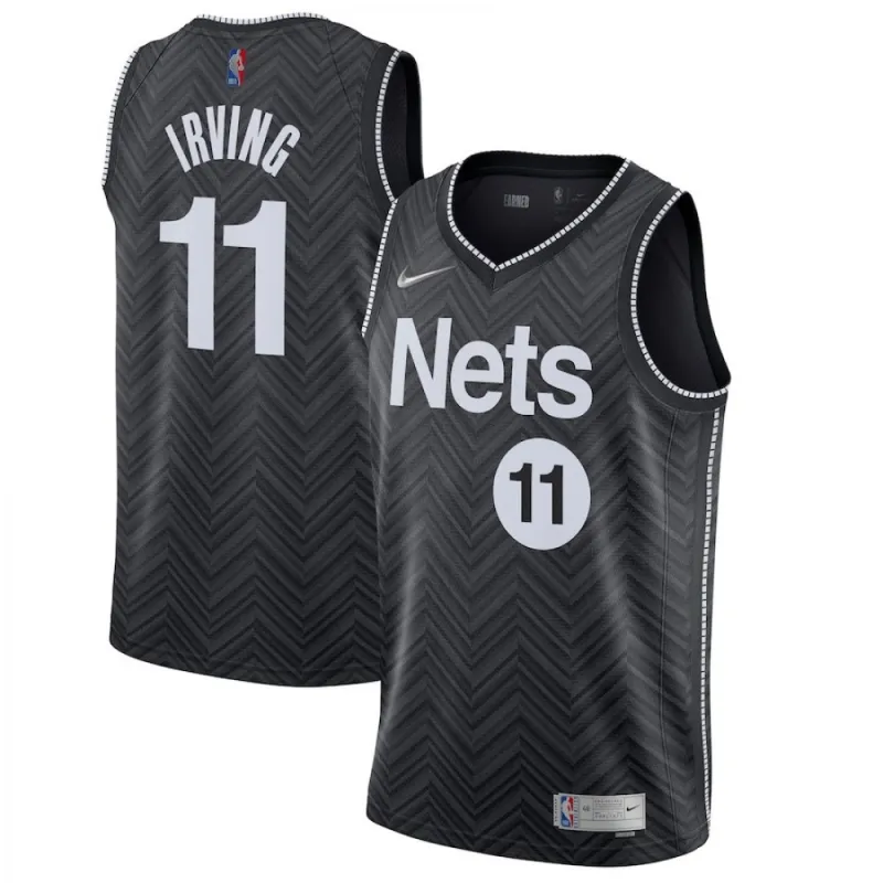 Men’s Brooklyn Nets Kyrie Irving #11 Nike Black 2020/21 Swingman Player Jersey – Earned Edition