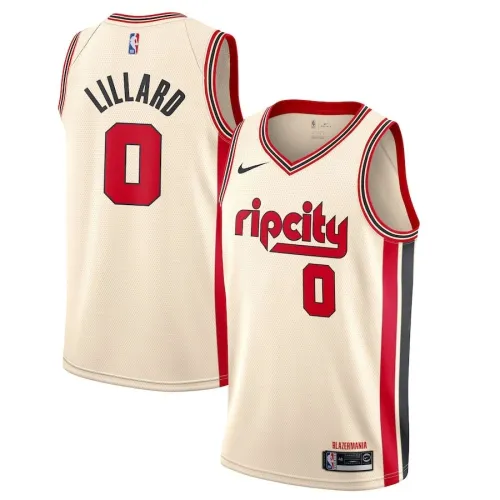 Männer Portland Trail Blazers Damian Lillard Creme 2019/20 Swingman Jersey - Stadt Edition