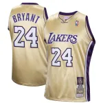 Men’s Los Angeles Lakers Kobe Bryant #24 Throwback Gold Hall of Fame Class of 2020 Jersey