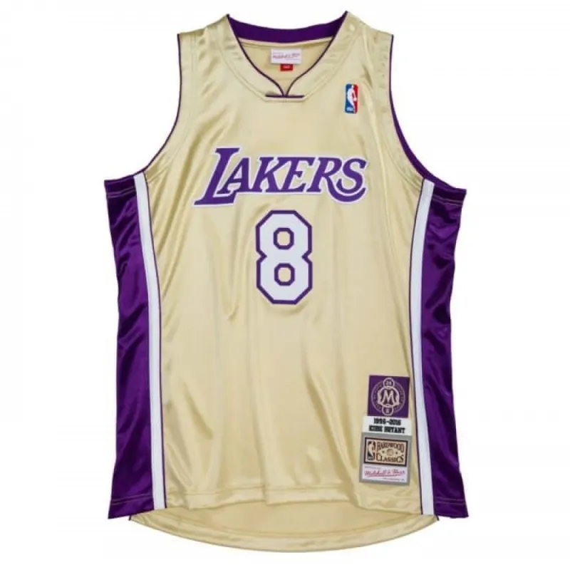 Men’s Los Angeles Lakers Kobe Bryant #8 Throwback Gold Hall of Fame Class of 2020 Jersey