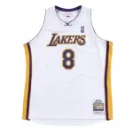 Men's Los Angeles Lakers Kobe Bryant #8 Throwback White 2003-04 Hardwood Classics Jersey Men’s Los Angeles Lakers Kobe Bryant #8 Throwback White 2003-04 Hardwood Classics Jersey