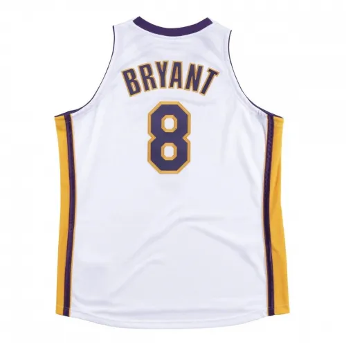 Men’s Los Angeles Lakers Kobe Bryant #8 Throwback White 2003-04 Hardwood Classics Jersey