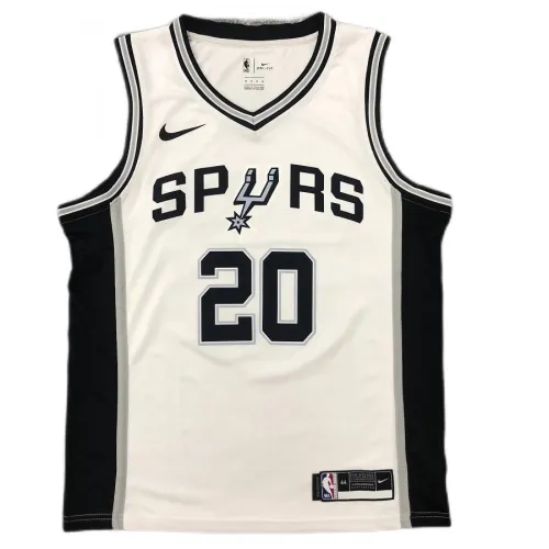 Men’s San Antonio Spurs Manu Ginobili #20 Nike White 2020/21 Swingman Jersey – Association Edition