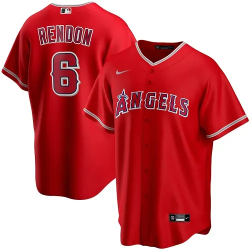Camiseta suplente Nike Scarlet 2020 Los Angeles Angels Anthony Rendon #6, hombre
