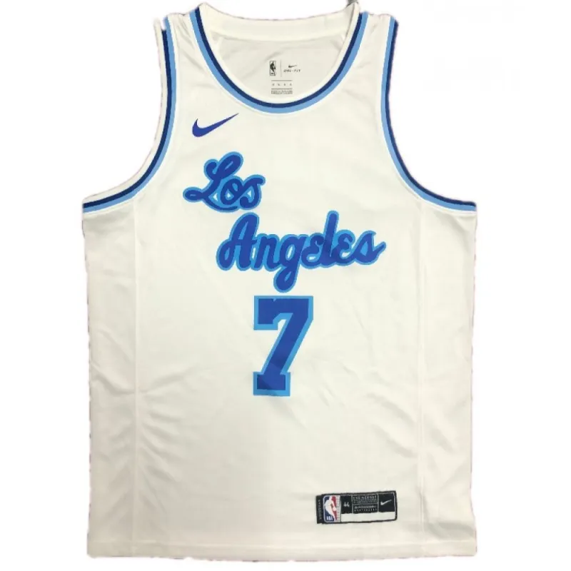 Men’s Los Angeles Lakers Carmelo Anthony #7 Nike White Swingman NBA Jersey – Classic Edition