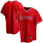 Camisola alternativa Nike Scarlet 2020 dos Los Angeles Angels para homem Men’s Los Angeles Angels Nike Scarlet 2020 Alternate Jersey