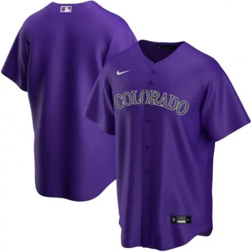 Herren Colorado Rockies Nike Lila Auswärtstrikot 2020