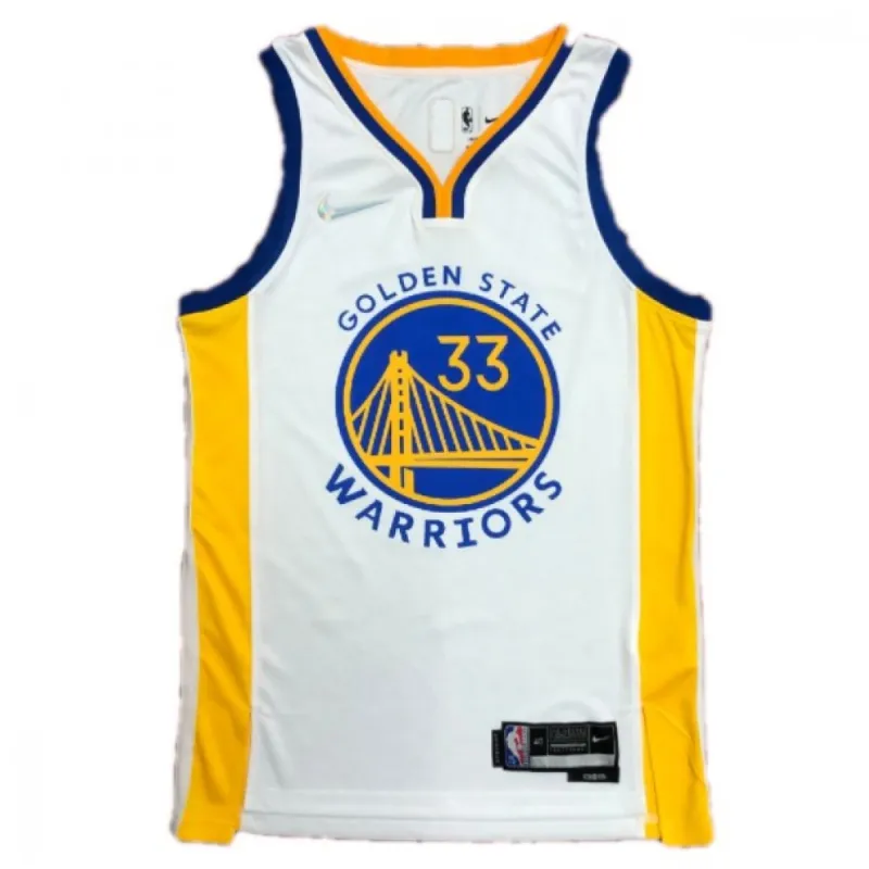 Men’s Golden State Warriors James Wiseman #33 Nike White 2021/22 Swingman Jersey – Association Edition
