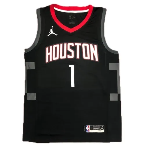Hommes Houston Rockets Tracy McGrady #1 Jordan Black 20/21 Swingman Jersey - Statement Edition