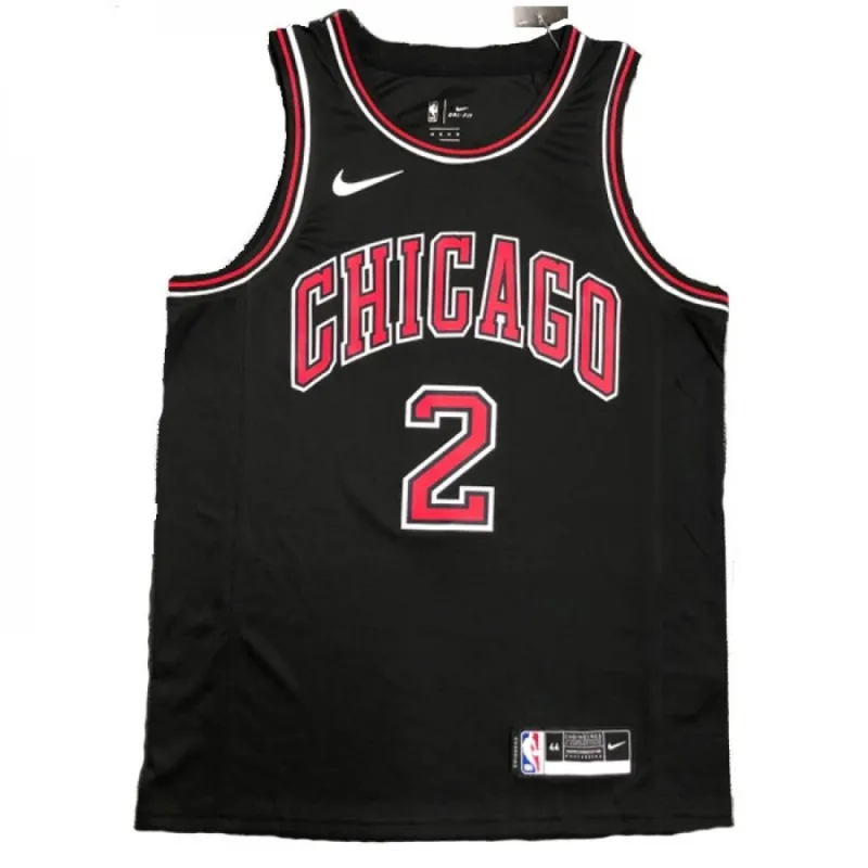 Men’s Chicago Bulls Lonzo Ball #2 Black Swingman Jersey – Statement Edition