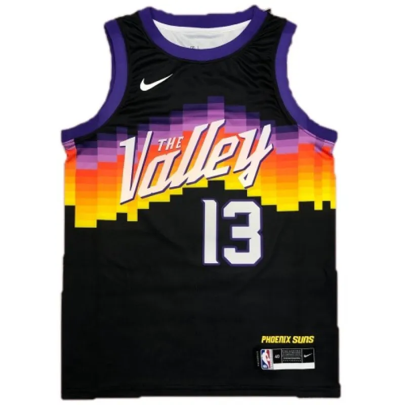 Men’s Phoenix Suns Steve Nash #13 Nike Black 2021 Swingman Jersey – City Edition