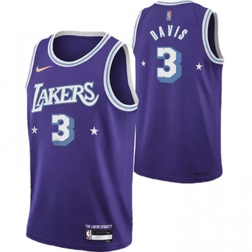 Los Angeles Lakers Anthony Davis #3 Nike paars 2021/22 Swingman NBA-shirt voor heren – City Edition