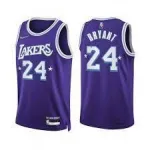 Camisa Swingman Nike #24 dos Los Angeles Lakers para homem, com o nome de Kobe Bryant, cor roxa, 2021/22 - Edição City Men’s Los Angeles Lakers Kobe Bryant #24 Nike Purple 2021/22 Swingman Jersey – City Edition