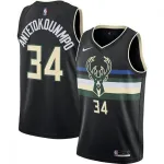 Maglia Uomo Milwaukee Bucks Giannis Antetokounmpo #34 Nero 2020 Swingman - Statement Edition Men’s Milwaukee Bucks Giannis Antetokounmpo #34 Black 2020 Swingman Jersey – Statement Edition