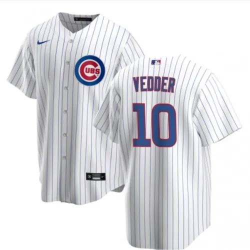Herren Chicago Cubs Eddie Vedder #10 Nike Weißes Heimspieler Trikot