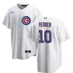 Camiseta de jugador de los Chicago Cubs Eddie Vedder #10 Nike White Home de hombre Camiseta de jugador local blanca de los Chicago Cubs para hombre, modelo Eddie Vedder #10 de Nike