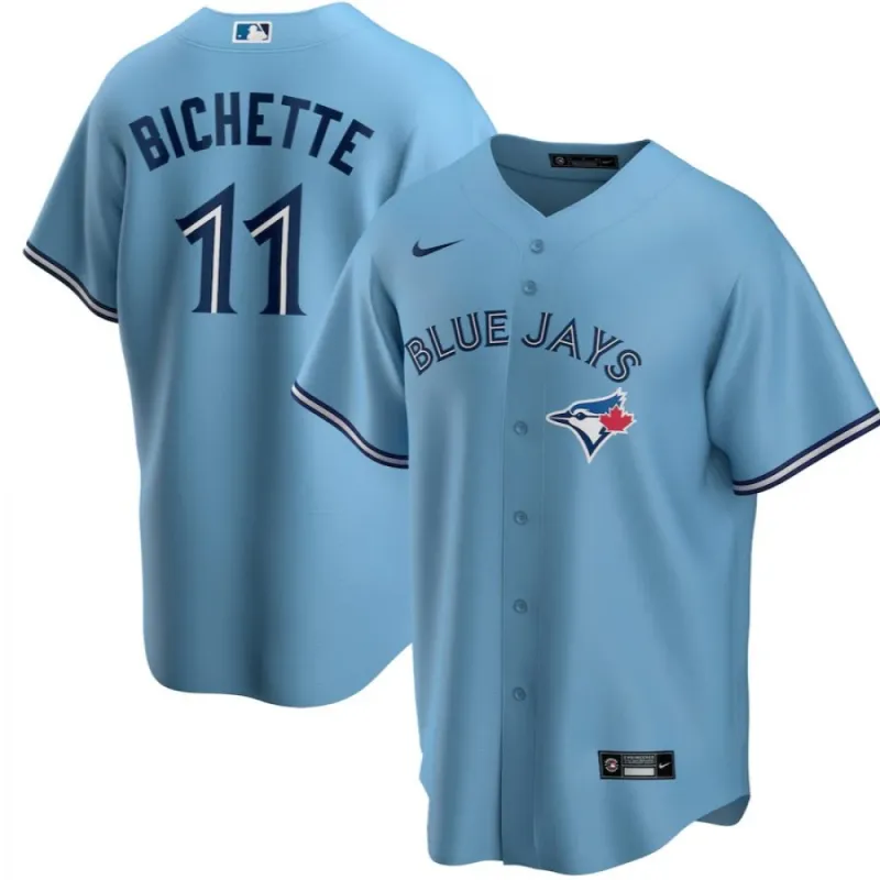 Men’s Toronto Blue Jays Bo Bichette #11 Nike Light Blue Alternate 2020 Jersey