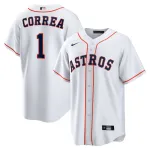 Hommes Houston Astros Carlos Correa #1 Nike White Home 2020 Jersey Men's Houston Astros Carlos Correa #1 Nike White Home 2020 Jersey