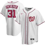 Washington Nationals Max Scherzer Herren-Heimtrikot #31 Nike Weiß 2020 Replika Men’s Washington Nationals Max Scherzer #31 Nike White Home 2020 Replic Jersey