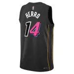 Maglia Swingman Miami Heat Tyler Herro #14 Nero 2021/22 Uomo - Edizione Città