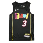 Men's Miami Heat Dwyane Wade #3 Black 2021/22 Swingman Jersey - City Edition Men’s Miami Heat Dwyane Wade #3 Black 2021/22 Swingman Jersey – City Edition