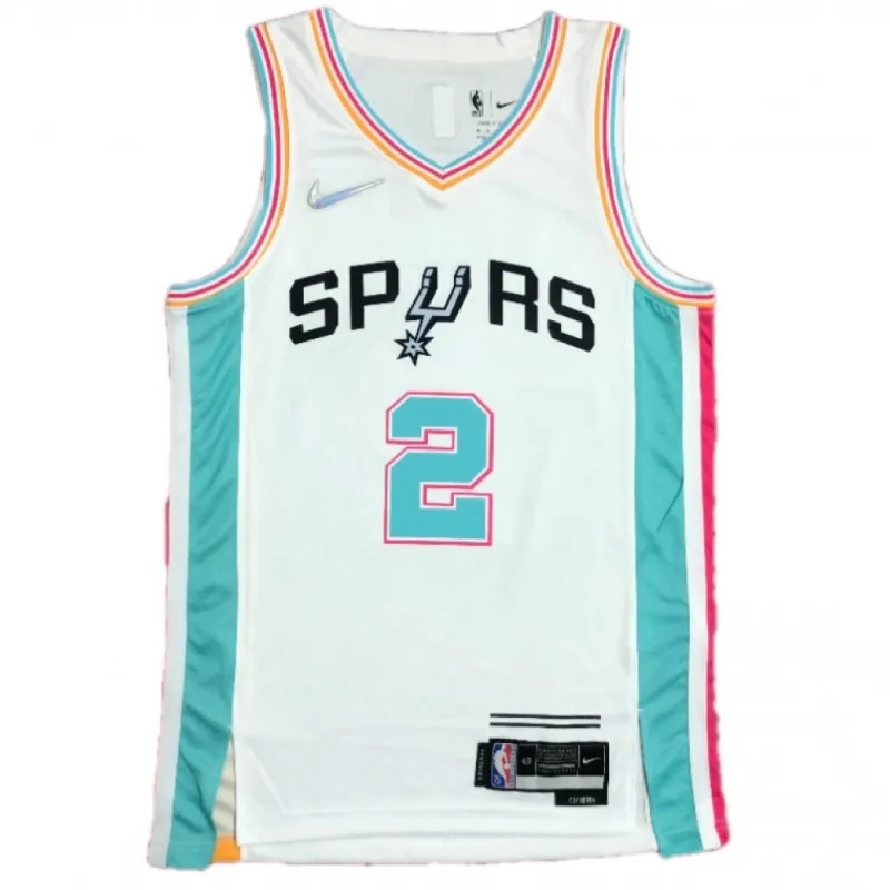 Men’s San Antonio Spurs Kawhi Leonard #2 Nike White 2021/22 Swingman Jersey – City Edition