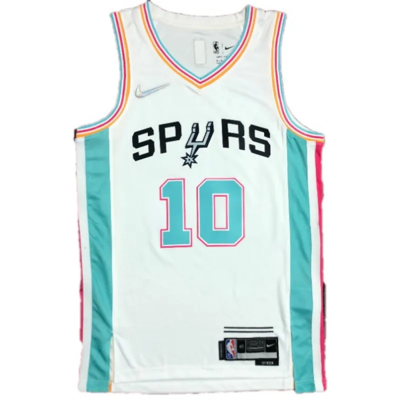 Men’s San Antonio Spurs DeMar DeRozan #10 Nike White 2021/22 Swingman Jersey – City Edition