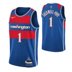 Hommes Washington Wizards Caldwell-Pope #1 Royal 2021/22 Swingman Jersey - City Edition