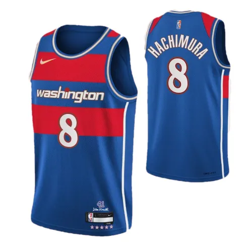 Men's Washington Wizards Rui Hachimura #8 Royal 2021/22 Swingman Jersey - City Edition