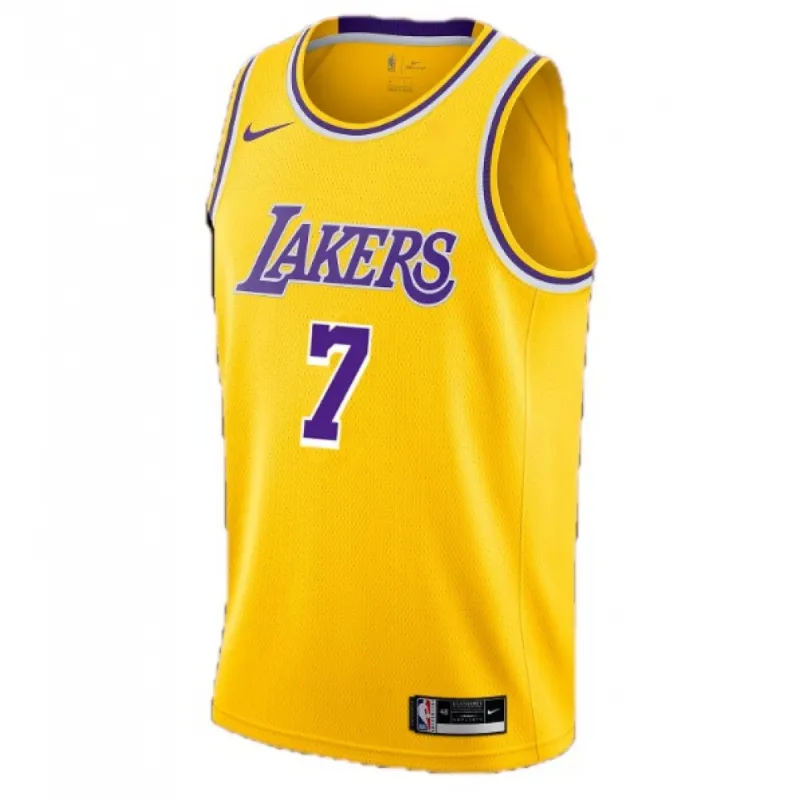 Men’s Los Angeles Lakers Carmelo Anthony #7 Nike Gold Swingman Jersey – Icon Edition