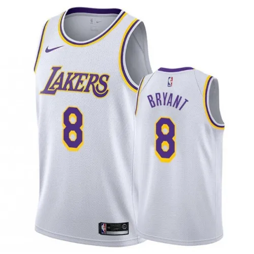 Maillot Swingman Kobe Bryant #8 blanc des Los Angeles Lakers pour homme - Édition Association