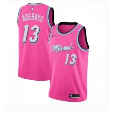 Men's Miami Heat Bam Adebayo #13 Pink 19-20 Swingman Jersey - City Edition