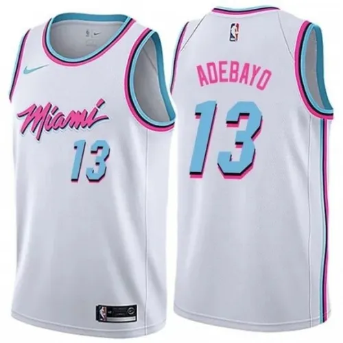 Maglia Swingman Miami Heat Bam Adebayo #13 Bianco 19-20 Uomo - City Edition