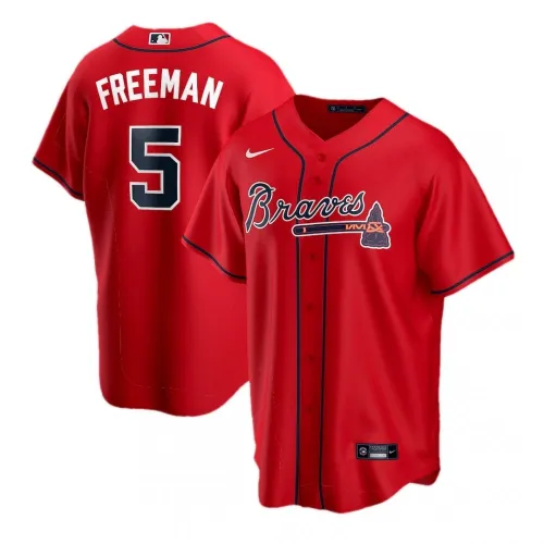 Heren Atlanta Braves Freddie Freeman #5 Rood 2020 Spelershirt