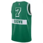 Men’s Boston Celtics Jaylen Brown #7 Green 2021/22 Swingman Jersey – City Edition