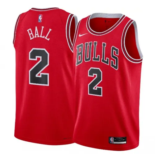 Chicago Bulls Lonzo Ball #2 Nike rood Swingman-shirt voor heren - Icon Edition