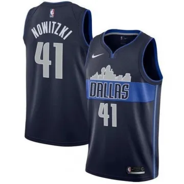 Men's Dallas Mavericks Dirk Nowitzki #41 Blue Swingman Jersey