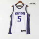 Men’s Sacramento Kings De’Aaron Fox #5 White 2021/22 Swingman Jersey – Association Edition