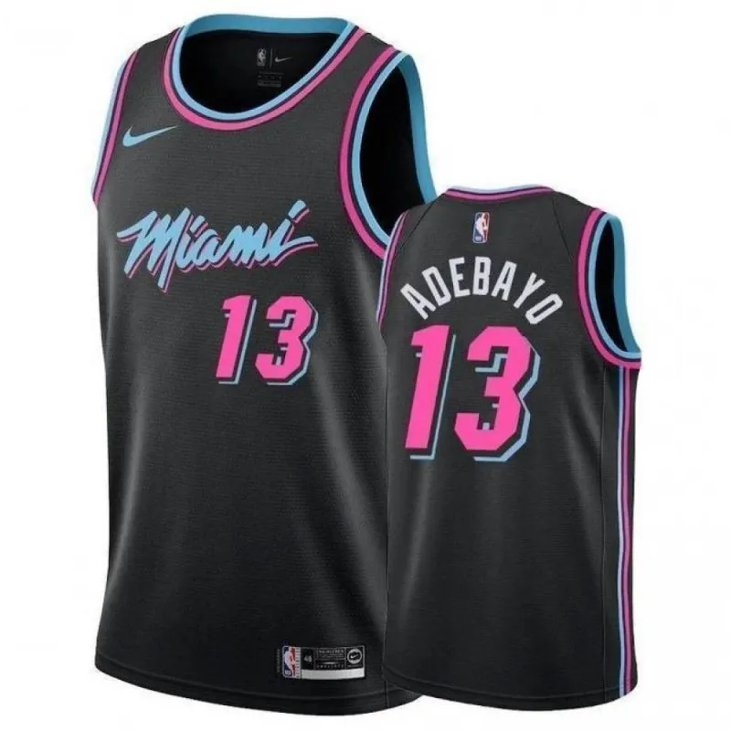 Men’s Miami Heat Bam Adebayo #13 Black 19-20 Swingman Jersey – City Edition