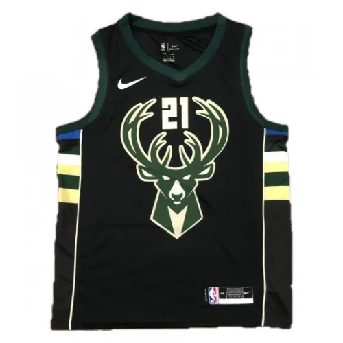 Men's Milwaukee Bucks Jrue Holiday #21 Black Swingman Jersey - Statement Edition