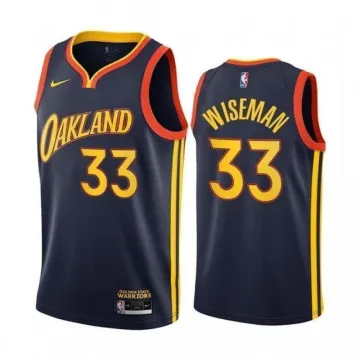 Men's Golden State Warriors James Wiseman #33 Navy 2020/21 Swingman Jersey - City Edition