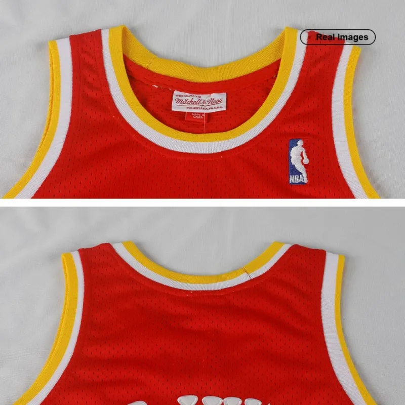 Men's Houston Rockets Hakeem Olajuwon Throwback Red 1993-94 Hardwood Classics Swingman Jersey