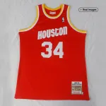 Men's Houston Rockets Hakeem Olajuwon Throwback Red 1993-94 Hardwood Classics Swingman Jersey