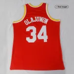 Men's Houston Rockets Hakeem Olajuwon Throwback Red 1993-94 Hardwood Classics Swingman Jersey