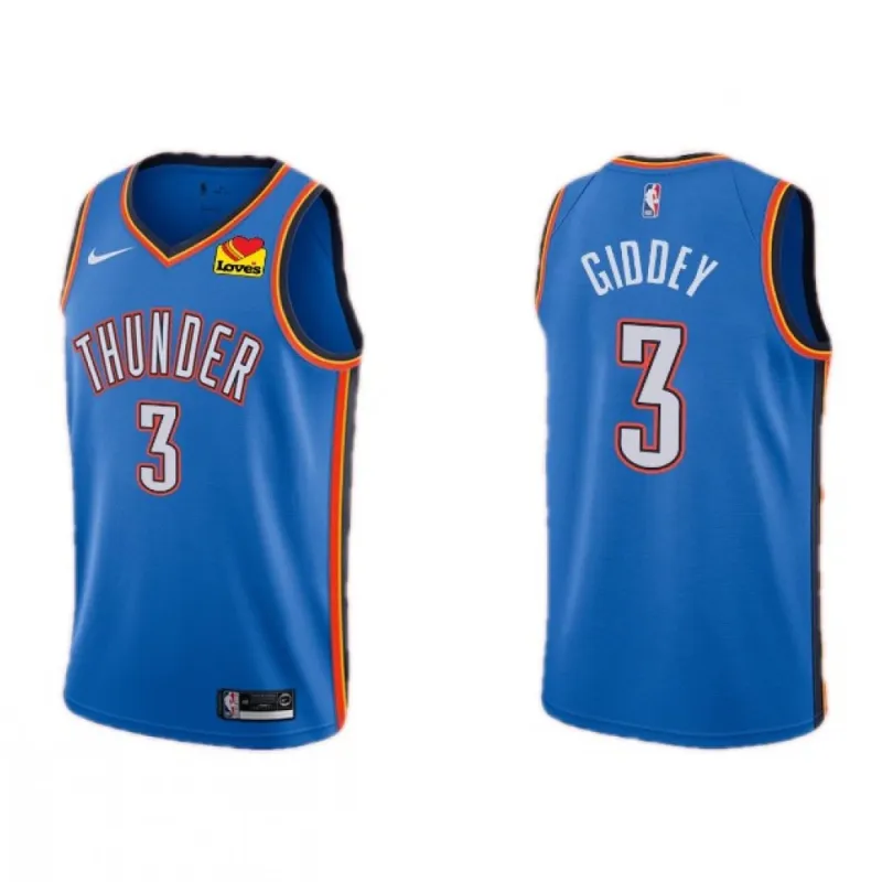Men’s Oklahoma City Thunder Josh Giddey #3 Nike Blue 20/21 Swingman Jersey- Icon Edition