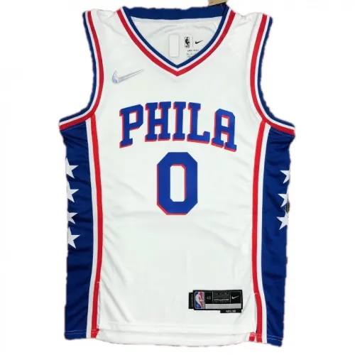 Philadelphia 76ers Tyrese Maxey #0 Nike wit 2021/22 Swingman NBA-shirt voor heren – Icon Edition