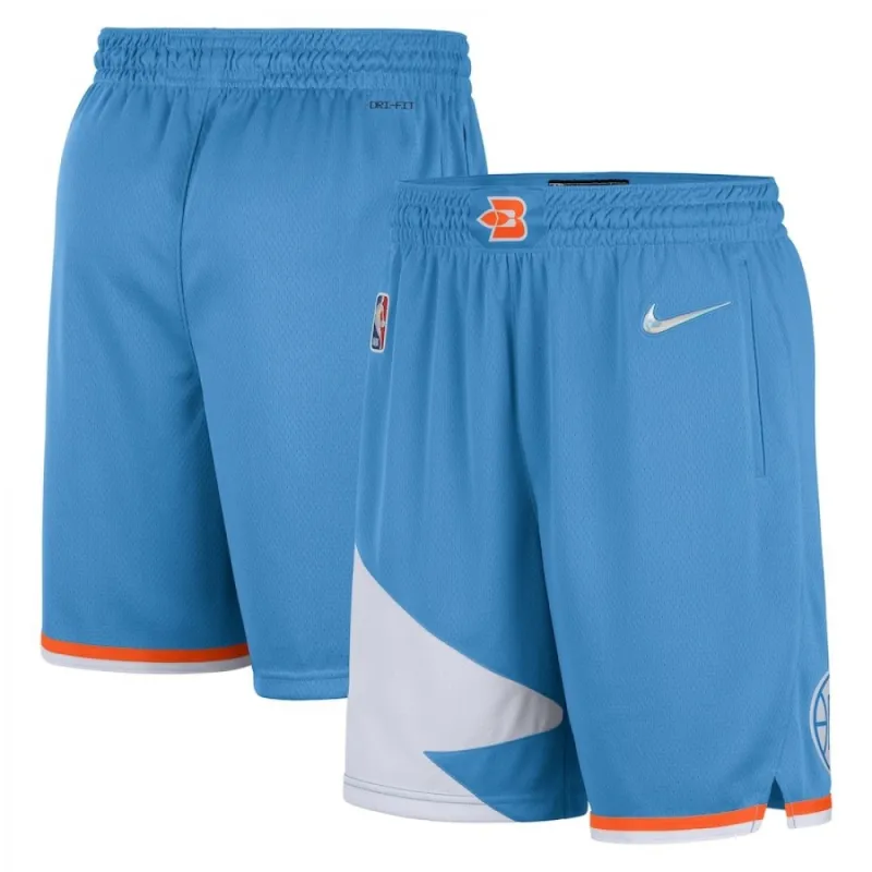 Men’s LA Clippers Nike Blue 2021/22 Swingman Shorts – City Edition