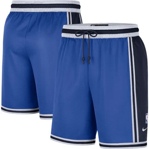Nike Pre-Game Performance-short voor heren van de Dallas Mavericks - Koningsblauw/Wit